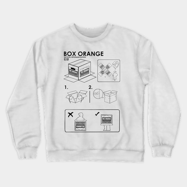 Box Orange Crewneck Sweatshirt by Melonseta